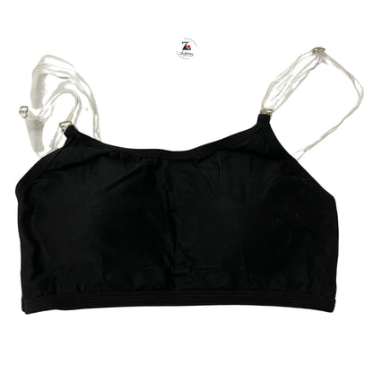 Sports padded bra with transparent straps