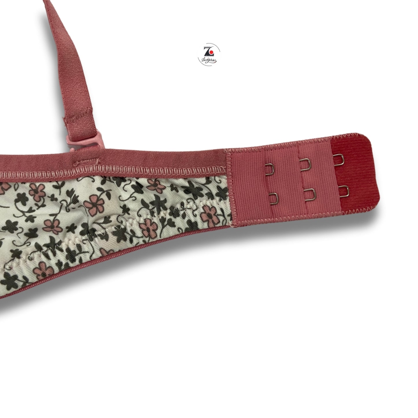 Floral pink padded brassiere