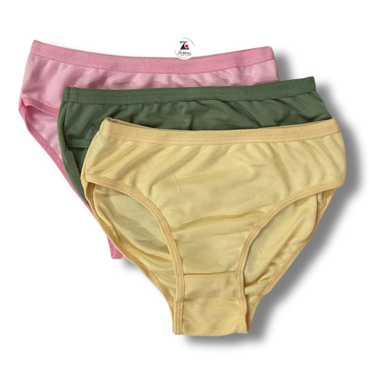 Soft cotton pastel colour briefs pack of 3